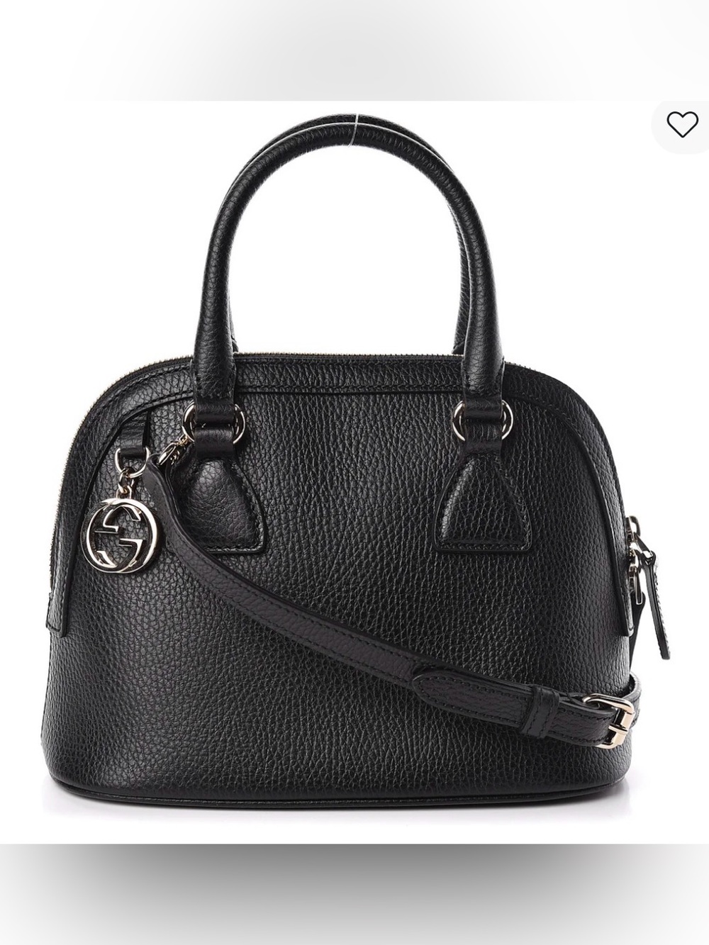 Gucci Dollar Calfskin Small GG Charm Dome Bag Black like new